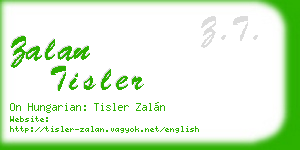 zalan tisler business card