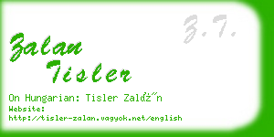 zalan tisler business card